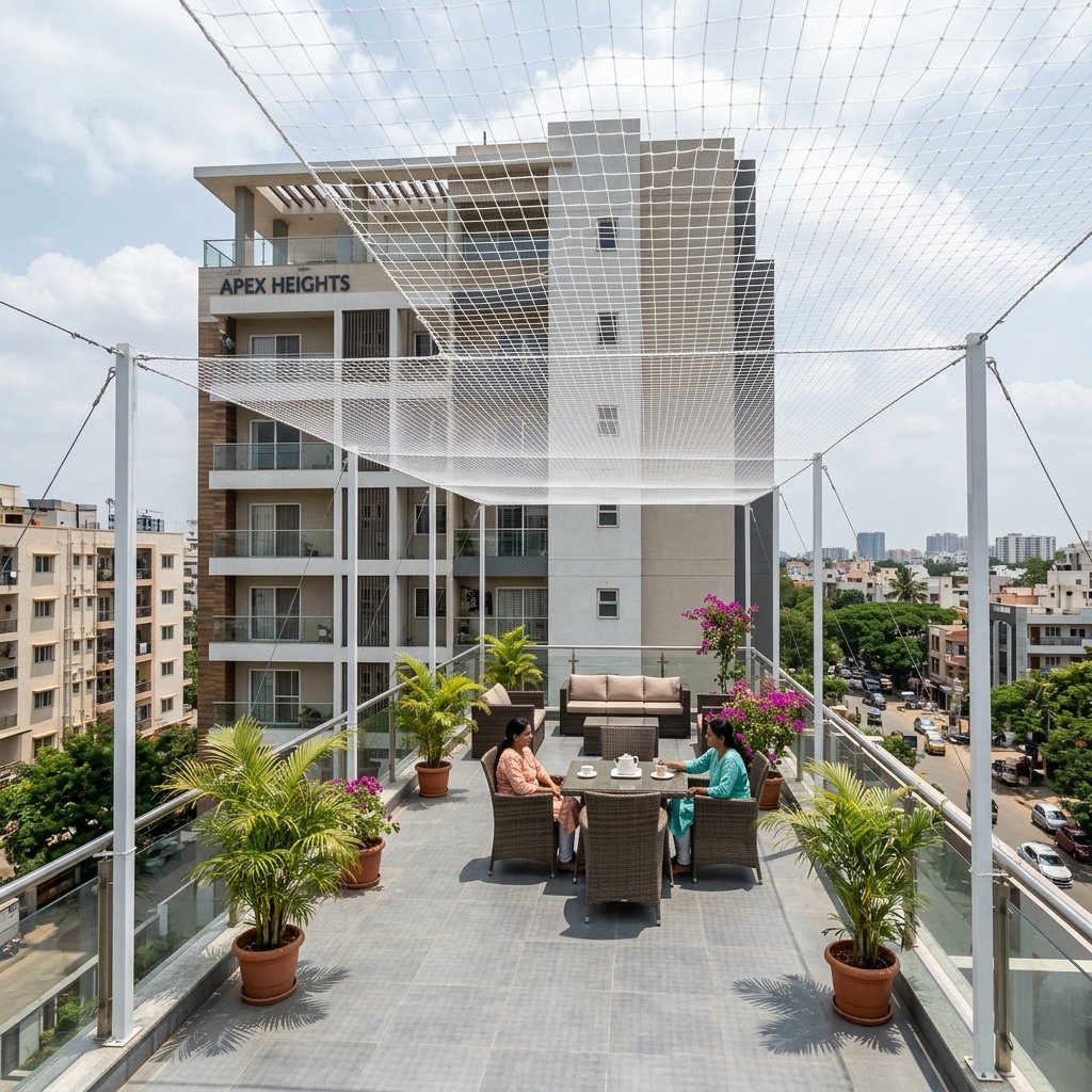 Terrace Safety Nets Detail